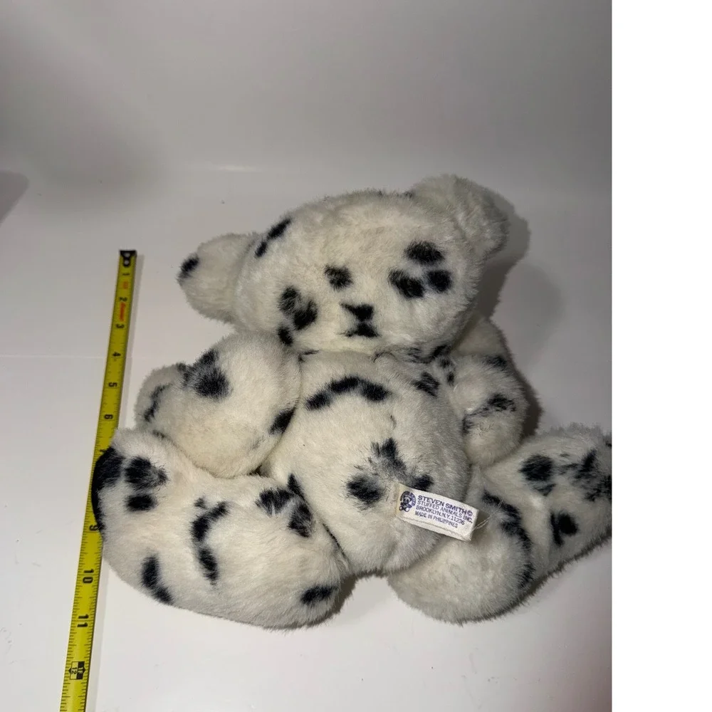 Steven Smith Stuffed Animals Dalmatian Dog Plush White Black Spotted Vintage